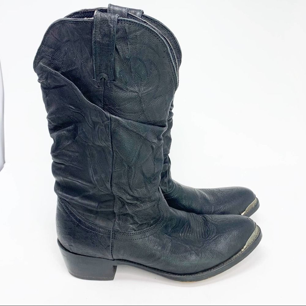 Durango Boots Black Leather Western  9